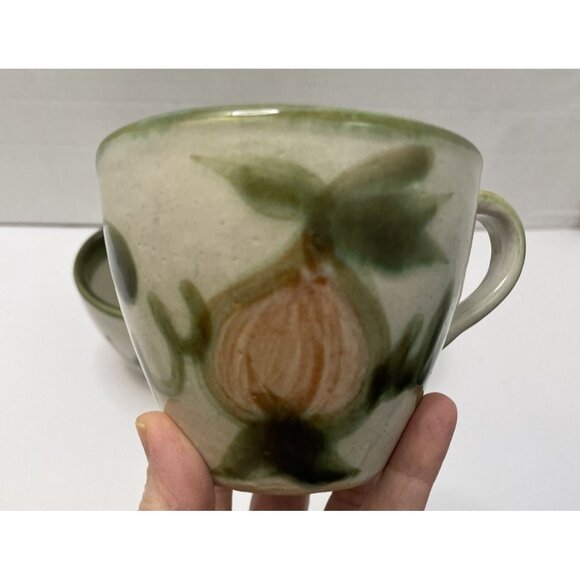 3 Louisville Stoneware John B Taylor Harvest Pear Coffee Mugs Tea Cups - EUC - Picture 5 of 7